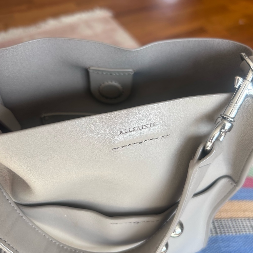 All Saints Light Gray Shoulder Bag - Picture 3 of 5